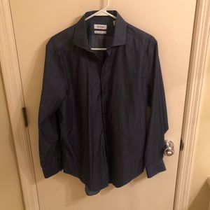 Calvin Klein Slim Fit Dress Shirt Navy